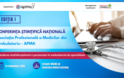 8-9 noiembrie 2025 | CONFERINȚA ȘTIINȚIFICĂ NAȚIONALĂ ASOCIAȚIA PROFESIONALĂ A MEDICILOR DIN AMBULATOR